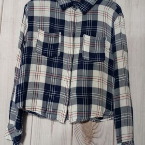 Chocolate Shirt Ladies Medium Flannel Plaid Soft‎
